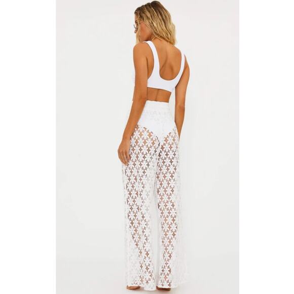 Beach Riot Foster Pant in White Size Large - Picture 4 of 5